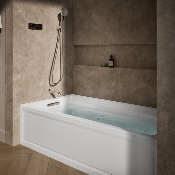 KOHLER Archer 72" x 36" alcove whirlpool bath with alcove, left drain
