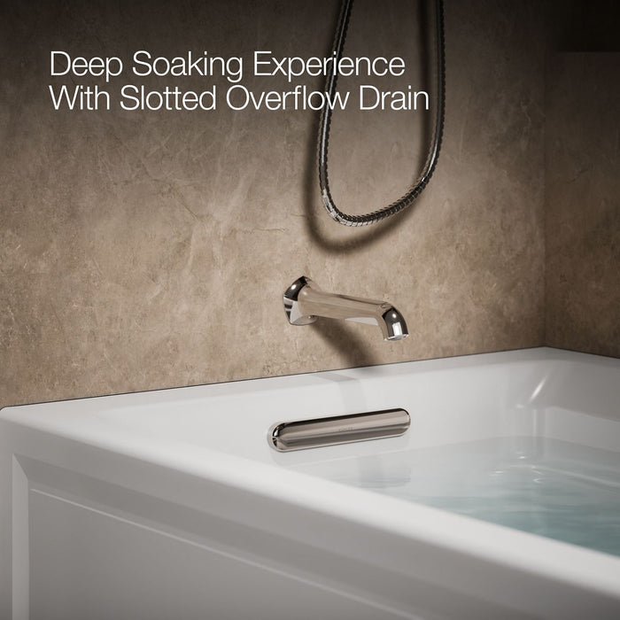 KOHLER Archer 72" x 36" alcove whirlpool bath with alcove, left drain