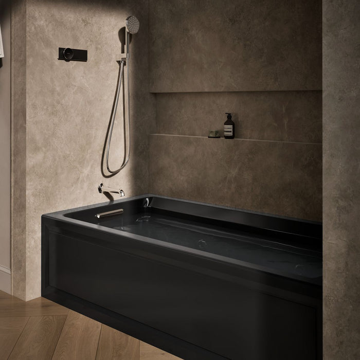 KOHLER Archer 72" x 36" alcove whirlpool bath with alcove, left drain