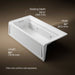 KOHLER Archer 72" x 36" alcove whirlpool bath with alcove, left drain