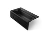 KOHLER K-1124-LAW Archer 72" x 36" alcove whirlpool bath with Bask heated surface, left drain, black black