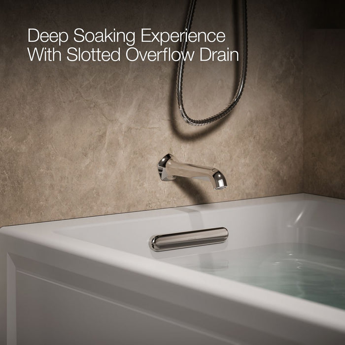 KOHLER K-1124-LAW Archer 72" x 36" alcove whirlpool bath with Bask heated surface, left drain, ice grey - view 4