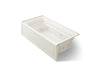 KOHLER K-1124-RA Archer 72" x 36" alcove whirlpool bath, right drain, biscuit