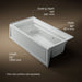 KOHLER K-1124-RA Archer 72" x 36" alcove whirlpool bath, right drain, ice grey - view 5