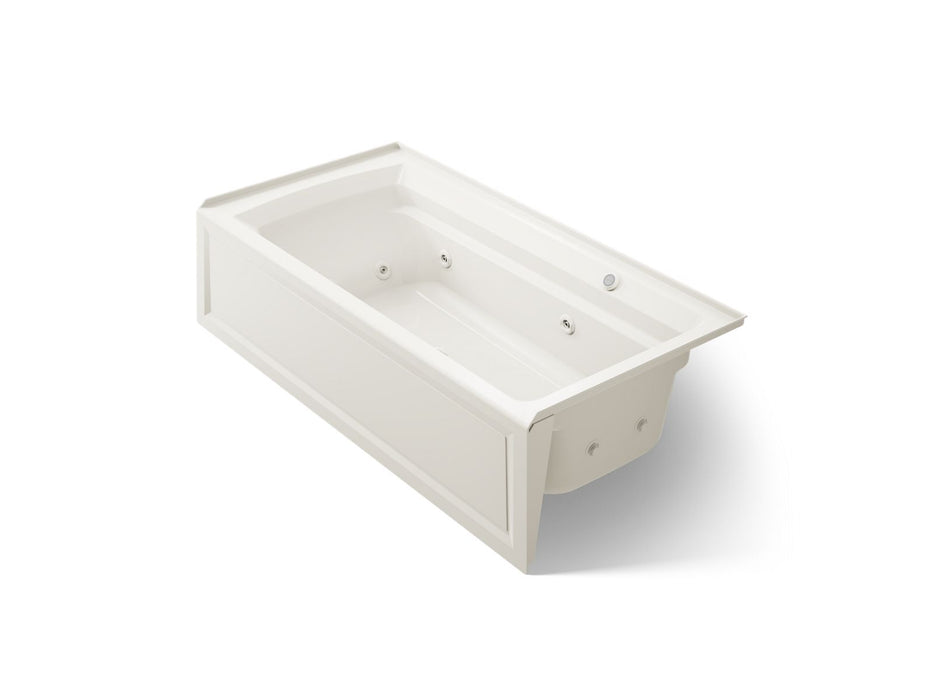 KOHLER Archer 72" x 36" alcove whirlpool bath with Bask heated surface, right drain