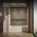 KOHLER K-1124-XGHLA Archer 72" x 36" alcove Heated BubbleMassage air bath and whirlpool, left drain, biscuit - view 2