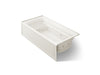 KOHLER K-1124-XGHRA Archer 72" x 36" alcove Heated BubbleMassage air bath and whirlpool, right drain, biscuit