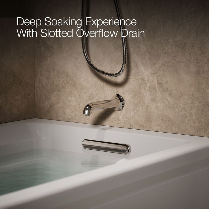 KOHLER K-1124-XGHRA Archer 72" x 36" alcove Heated BubbleMassage air bath and whirlpool, right drain, ice grey - view 5