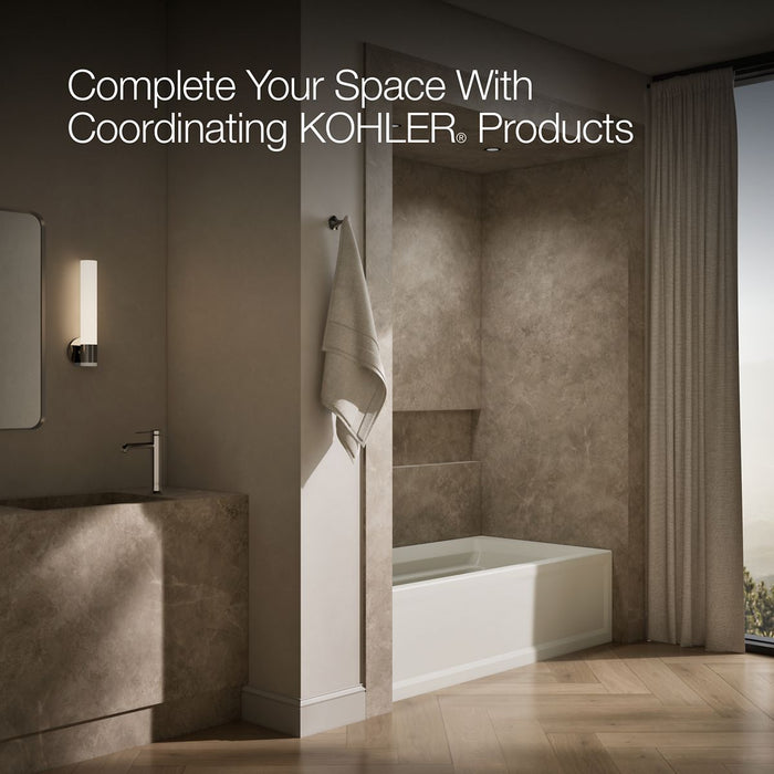 KOHLER K-1125-LAW Archer 72" x 36" alcove bath with Bask heated surface, left drain, biscuit - view 4