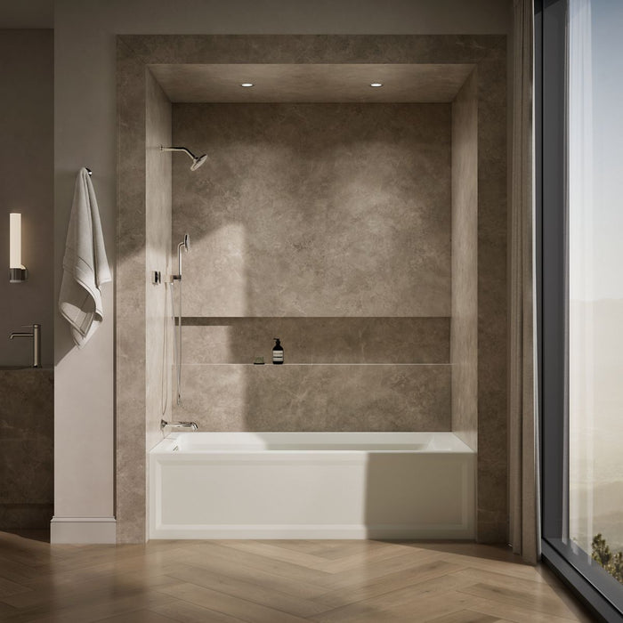 KOHLER K-1125-LAW Archer 72" x 36" alcove bath with Bask heated surface, left drain, biscuit - view 5