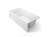KOHLER K-1125-RAW Archer 72" x 36" alcove bath with Bask heated surface, alcove, right drain, white