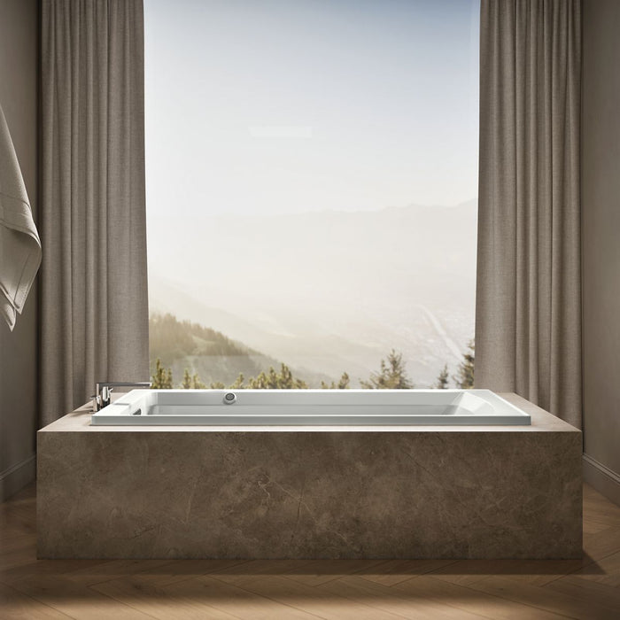 KOHLER Archer 72" x 36" drop-in bath with Bask heated surface