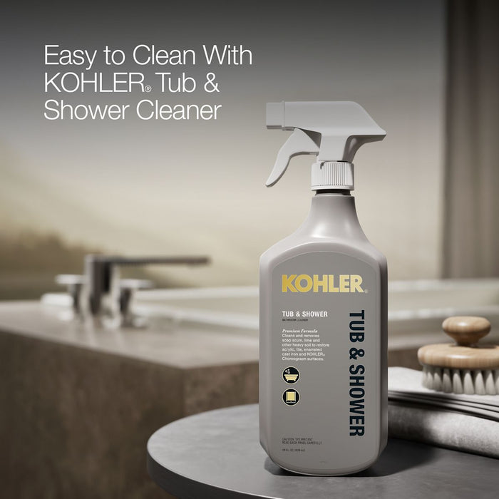KOHLER K-1136-W1 Underscore 66" x 36" drop-in bath with Bask heated surface, biscuit - view 2