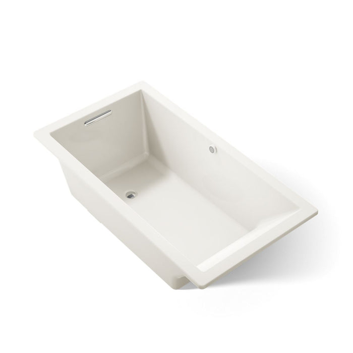 KOHLER K-1136-W1 Underscore 66" x 36" drop-in bath with Bask heated surface, biscuit - view 3