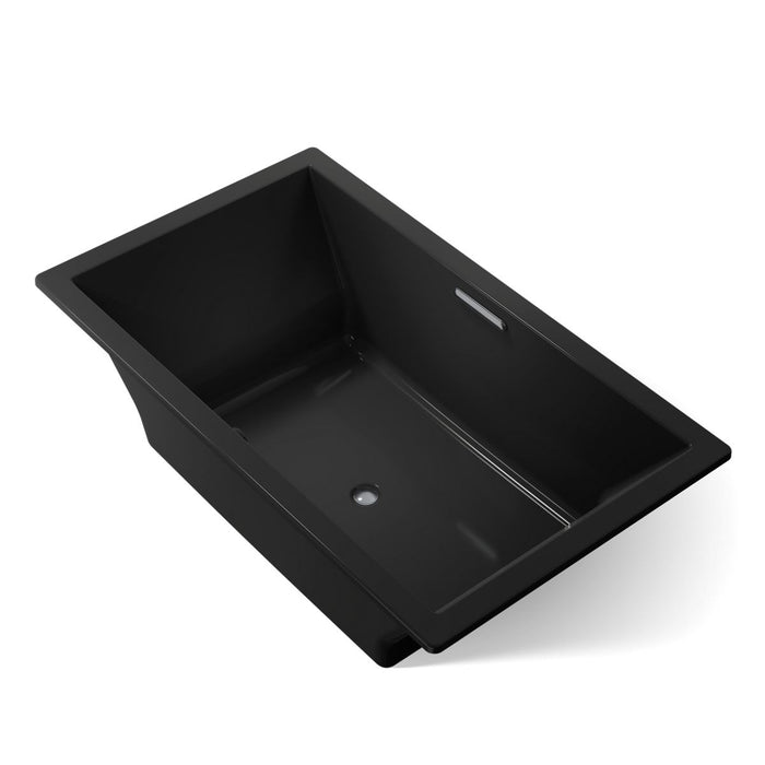KOHLER K-1137-W1 Underscore 72" x 42" drop-in bath with Bask heated surface, black black - view 4