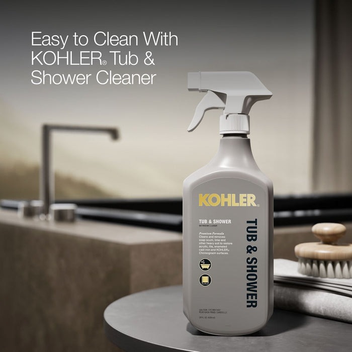 KOHLER K-1137-W1 Underscore 72" x 42" drop-in bath with Bask heated surface, black black - view 5