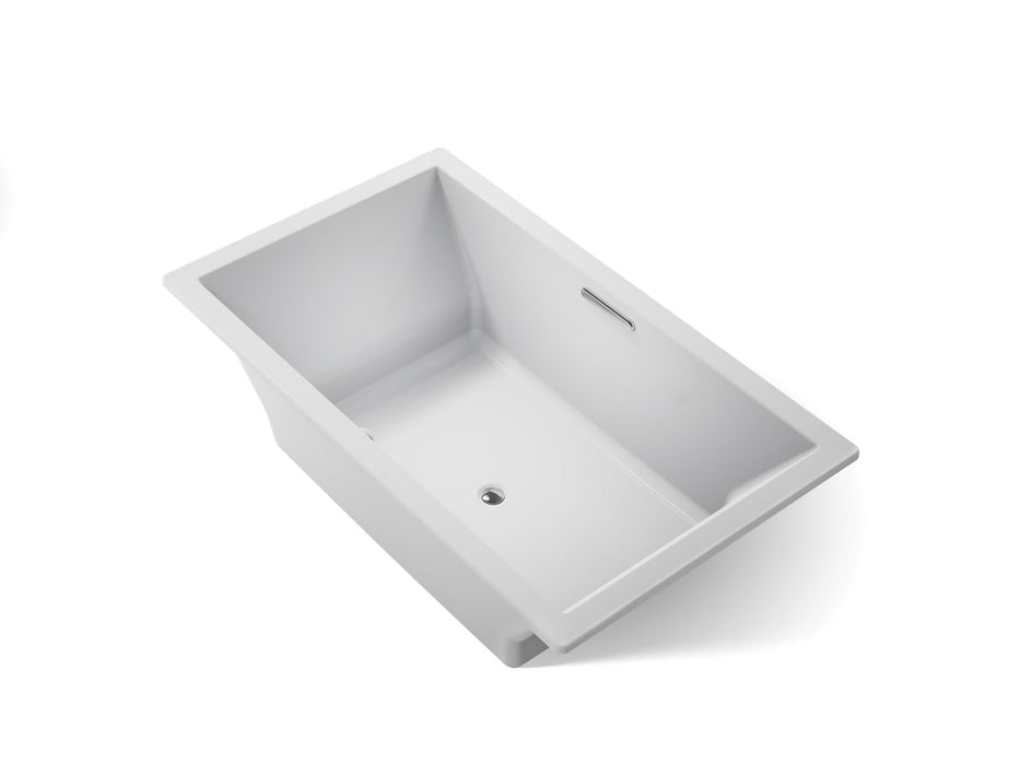 KOHLER K-1137-W1 Underscore 72" x 42" drop-in bath with Bask heated surface, ice grey