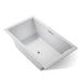 KOHLER K-1137-W1 Underscore 72" x 42" drop-in bath with Bask heated surface, ice grey - view 5