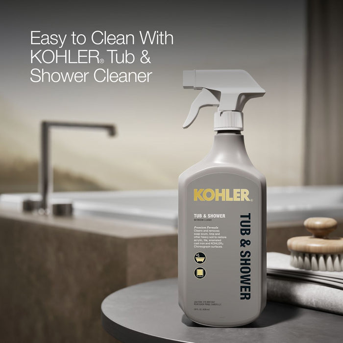 KOHLER K-1137-W1 Underscore 72" x 42" drop-in bath with Bask heated surface, white - view 4