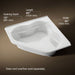 KOHLER K-1161-F Tercet 60" x 60" corner bath