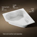 KOHLER K-1161 Tercet 60" x 60" Corner Bath