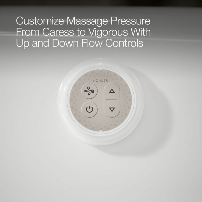 KOHLER K-1162-GH Sunward 60" x 42" drop-in Heated BubbleMassage air bath, white - view 5