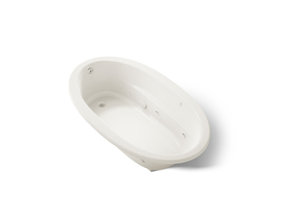 KOHLER K-1162-H Sunward 60" x 42" drop-in whirlpool bath, biscuit