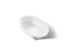 KOHLER K-1162-W1 Sunward 60" x 42" drop-in whirlpool bath with Bask heated surface, white