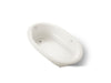 KOHLER K-1164-GH Sunward 72" x 42" drop-in Heated BubbleMassage air bath, biscuit