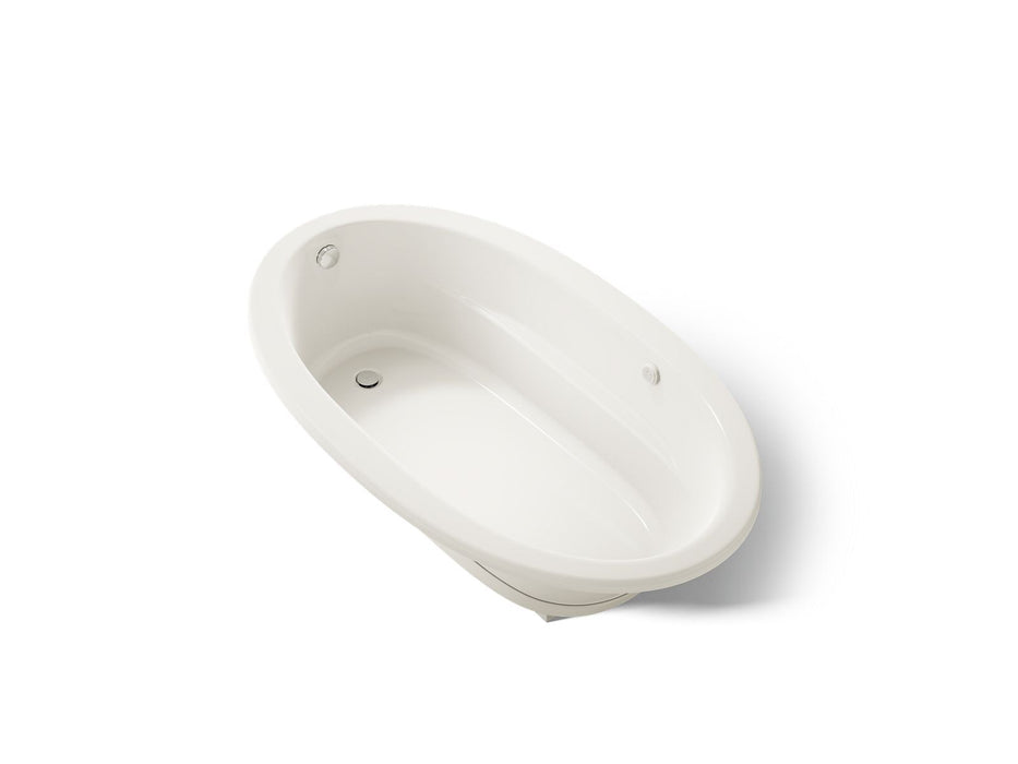 KOHLER K-1164-GH Sunward 72" x 42" drop-in Heated BubbleMassage air bath, biscuit