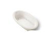 KOHLER K-1164-W1 Sunward 72" x 42" drop-in whirlpool bath with Bask heated surface, biscuit