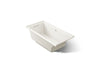 KOHLER K-1167-GHLW Underscore 60" x 30" alcove Heated BubbleMassage air bath with Bask, left drain, biscuit
