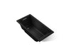 KOHLER K-1167-JH Underscore 60" x 30" drop-in heated whirlpool bath, black black