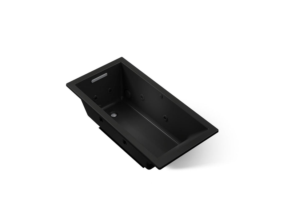 KOHLER K-1167-JH Underscore 60" x 30" drop-in heated whirlpool bath, black black