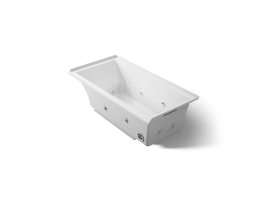 KOHLER K-1167-JRH Underscore 60" x 30" drop-in/alcove heated whirlpool bath, right drain, ice grey