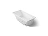 KOHLER K-1167-JRH Underscore 60" x 30" drop-in/alcove heated whirlpool bath, right drain, white