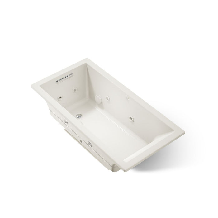 KOHLER K-1167-XHGH Underscore 60" x 30" drop-in Heated BubbleMassage air bath with whirlpool, biscuit