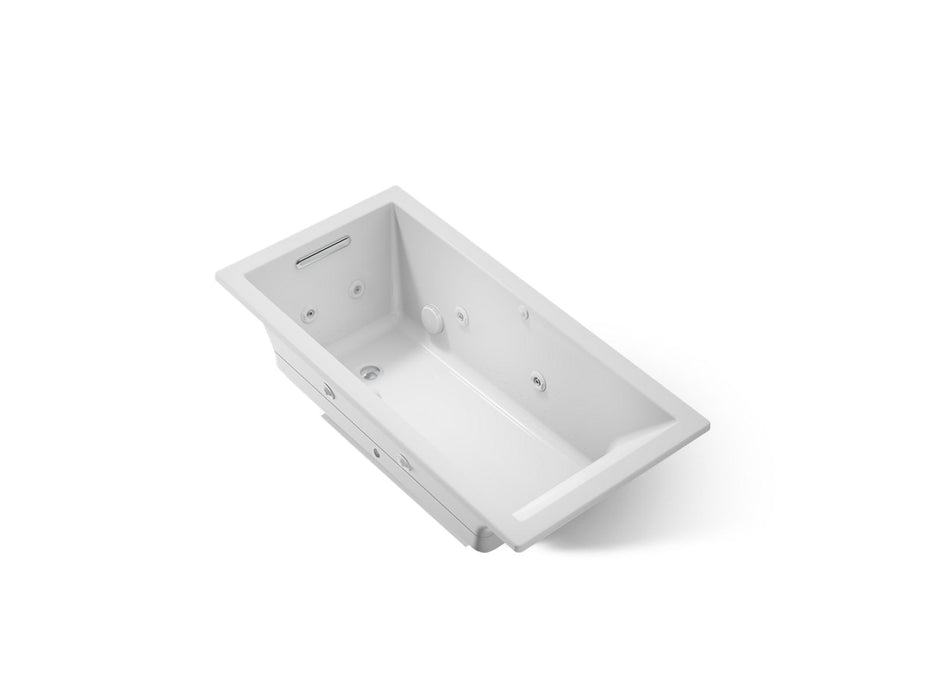 KOHLER K-1167-XHGH Underscore 60" x 30" drop-in Heated BubbleMassage air bath with whirlpool, ice grey