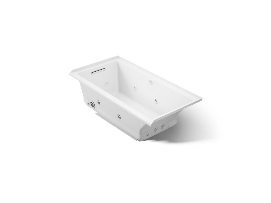 KOHLER K-1167-XHGHL Underscore 60" x 30" alcove Heated BubbleMassage air bath with whirlpool, left drain, white