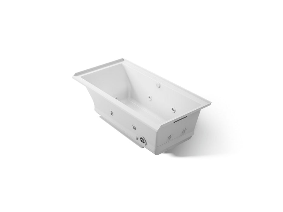 KOHLER K-1167-XHGHR Underscore 60" x 30" alcove Heated BubbleMassage air bath with whirlpool, right drain, ice grey