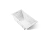 KOHLER K-1168-XHGH Underscore 60" x 32" drop-in Heated BubbleMassage air bath with whirlpool