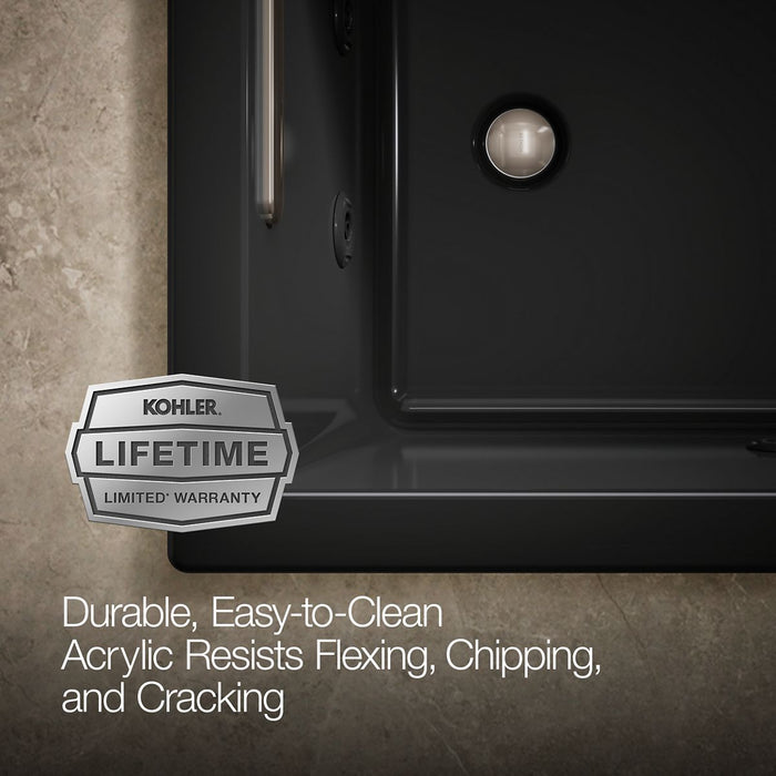 KOHLER Underscore 60" x 32" drop-in heated whirlpool bath