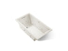 KOHLER K-1168-XHGH Underscore 60" x 32" drop-in Heated BubbleMassage air bath with whirlpool, biscuit