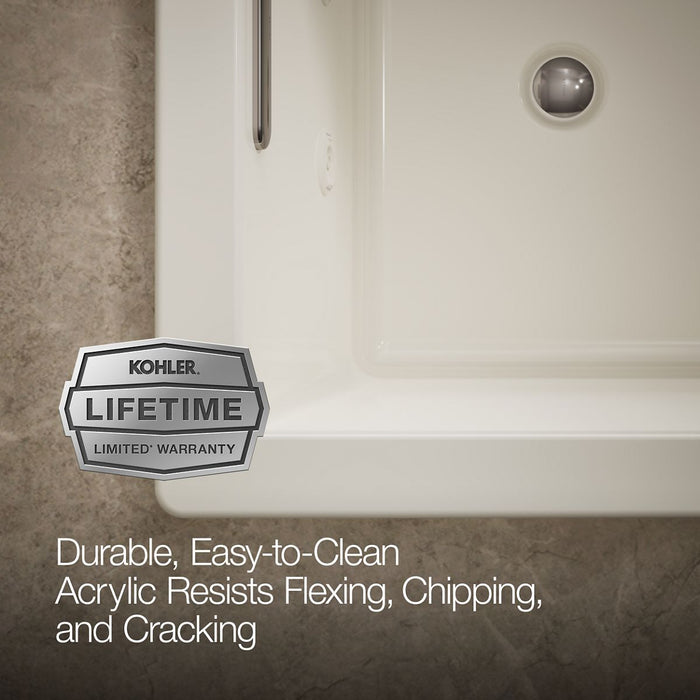 KOHLER Underscore 66" x 36" drop-in heated whirlpool bath