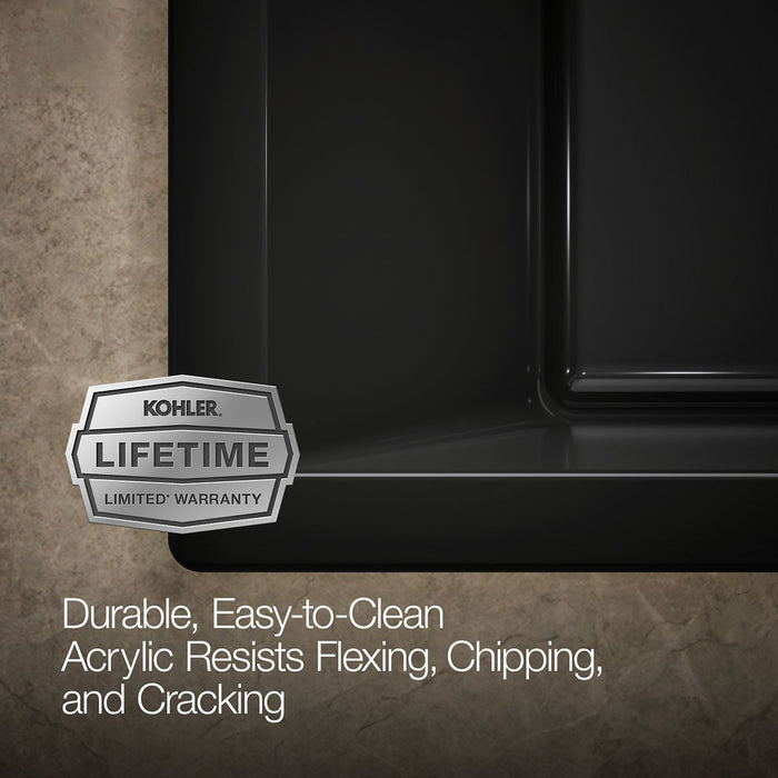 KOHLER Underscore 72" x 42" drop-in Heated BubbleMassage air bath