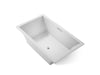 KOHLER Underscore 72" x 42" drop-in Heated BubbleMassage air bath