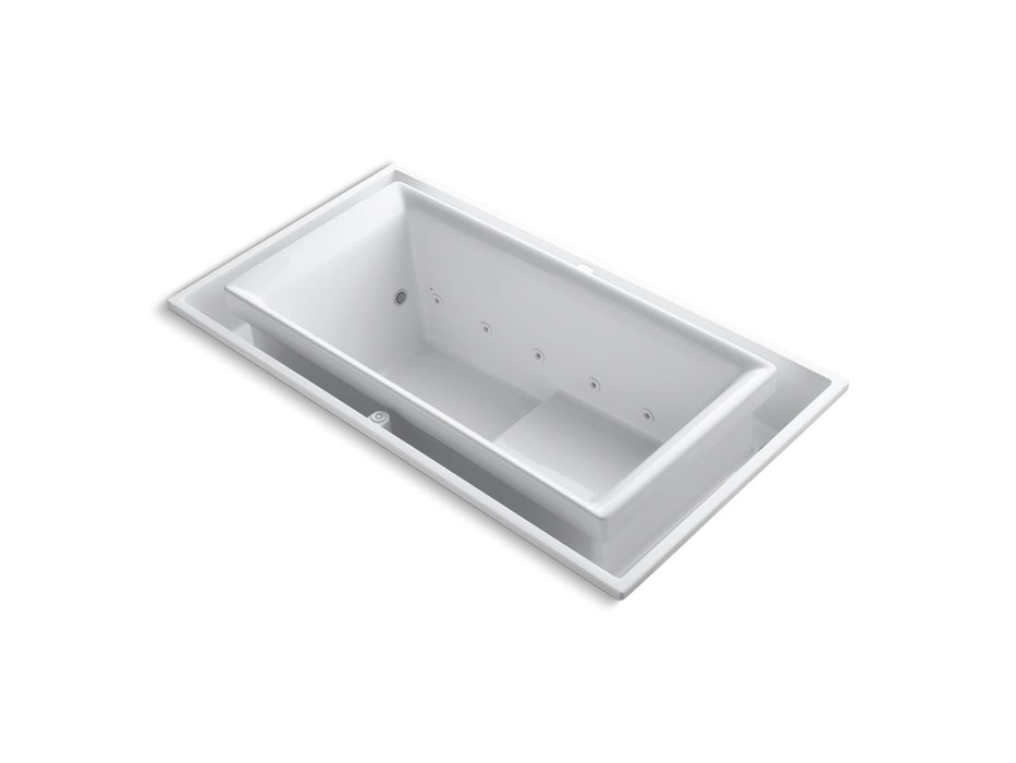KOHLER sok 63" x 31-1/2" drop-in Effervescence bath with chromatherapy and right-hand drain