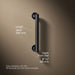 3/4 view of product with dimensions