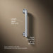 3/4 view of product with dimensions