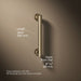 3/4 view of product with dimensions